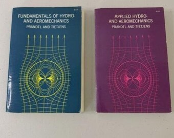 Prandtl and Tietjens Hydro Aeromechanics 2 Book Set 1957 Dover Edition - Engineering