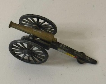 Vintage Miniature (4") Die Cast Metal Cannon - Made in Japan