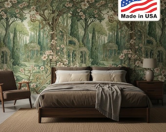 Pink Blossom Lush Garden Wallpaper for Living Room