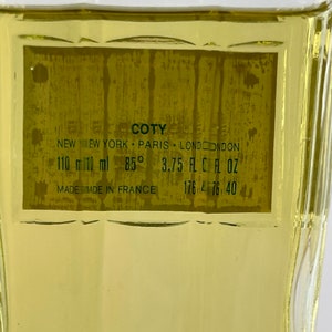 Vintage Coty EMERAUDE Eau De Cologne 110 ml-3.75 fl oz 85% Vol. Discontinued. Made in France. image 7