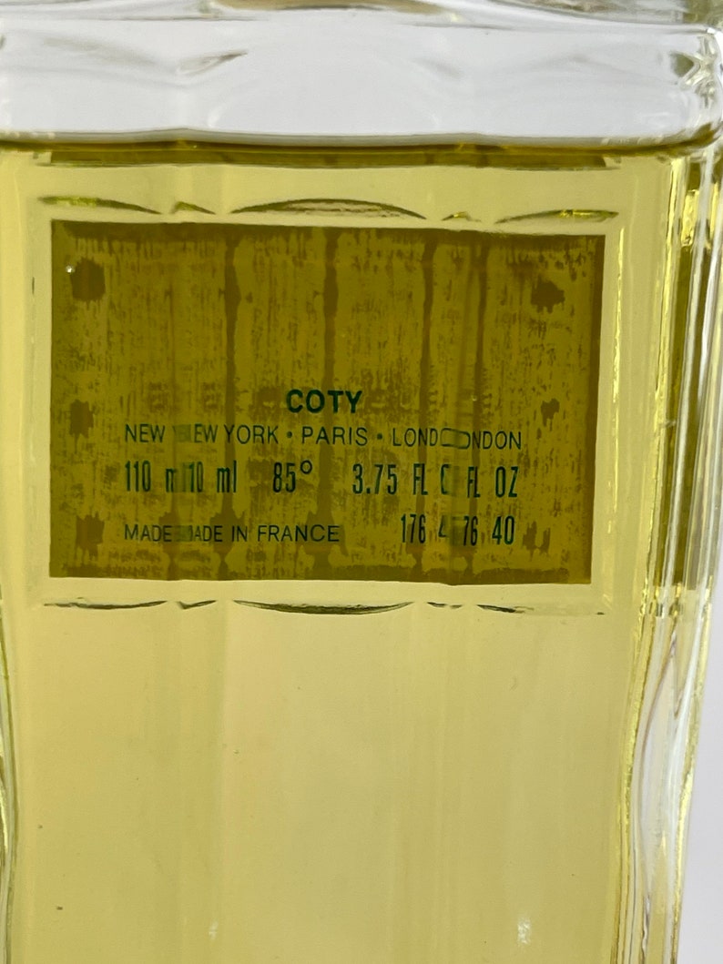 Vintage Coty EMERAUDE Eau De Cologne 110 ml-3.75 fl oz 85% Vol. Discontinued. Made in France. image 7