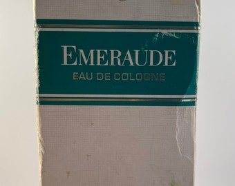 Vintage Coty “EMERAUDE" Eau De Cologne 110 ml-3.75 fl oz  85% Vol.  Discontinued. Made in France.