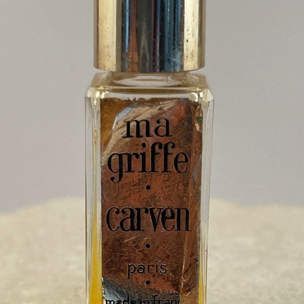 Vintage Carven Paris  Ma Griffe Parfum Extrait 1/6 fl oz Miniature Splash.  Extremely Rare.