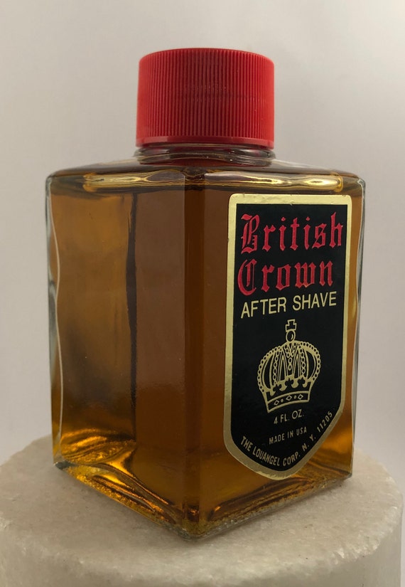 Vintage Louangel british Crown After Shave. 4 Fl Oz Splash. Rare
