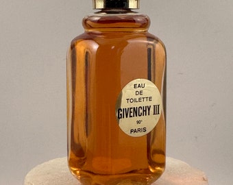 Vintage Givenchy Givenchy III Eau De Toilette.  Splash.  2 fl oz / 60 ml.  90% Vol.  Original Formula