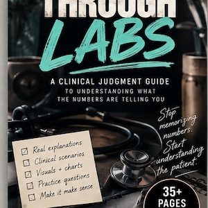 以下が含まれることがあります： Thinking Through Labs: A Nursing Student + New Nurse Guide, A Clinical Judgment Guide to Understanding What the Numbers Are Telling Youというタイトルのデジタルガイド。実際の解説、臨床シナリオ、ビジュアル、チャート、練習問題のチェックリストと、Stop memorizing numbers. Start understanding the patient.というテキストが含まれています。Sheryl Randazzo, LVNによる35+ Pages Instant Download PDF。