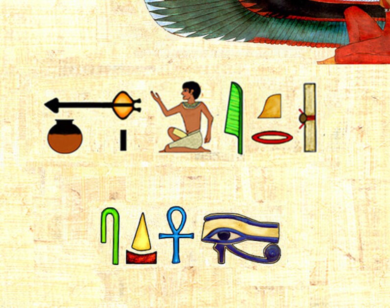 Egyptian Hieroglyphic Print: Cartouches Personalized for Male | Etsy