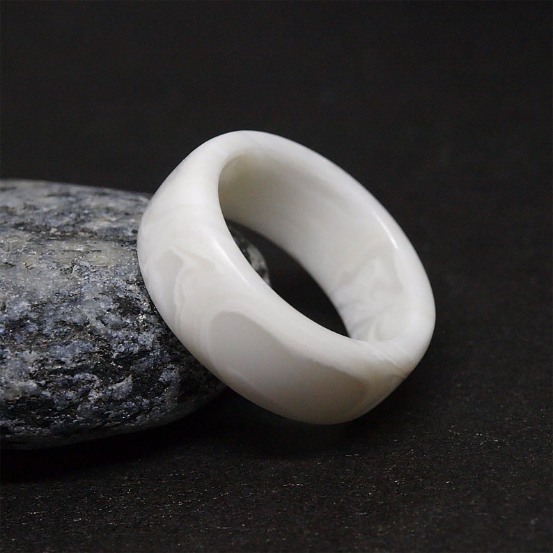 Milk white ring Size 3-13 US
