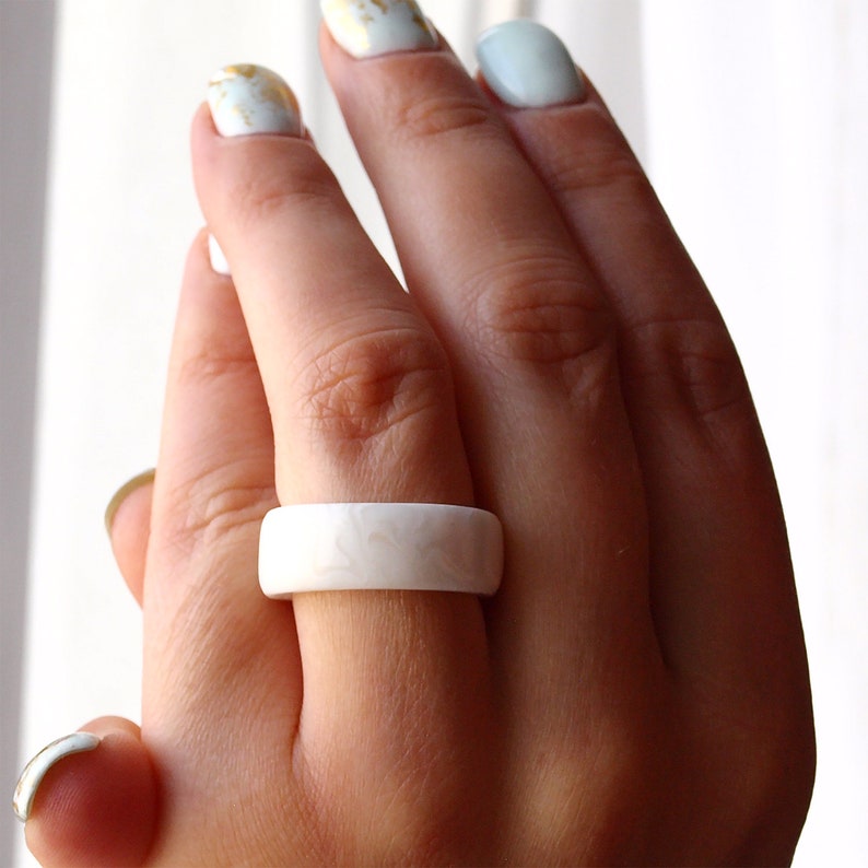 Milk white ring Size 3-13 US