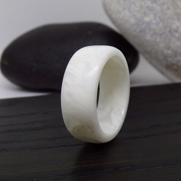 Milk white ring, Size 3 - 13 US