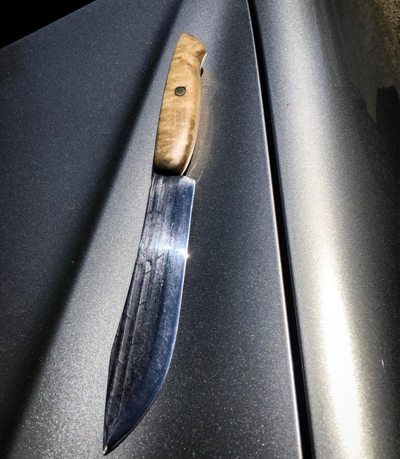 Old Hickory Bushcraft knife Birds eye maple scales custom Etsy
