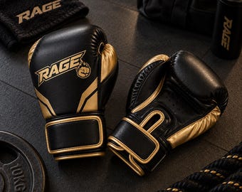 Luvas de boxe em couro bovino legítimo, para treino, sparring, Muay Thai, Kickboxing e MMA.