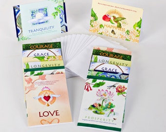 Greeting Card Best Wishes Blessings Encouragement Good Luck Graduation Get Well Wealth Money Courage Happiness Tranquility Love Grace