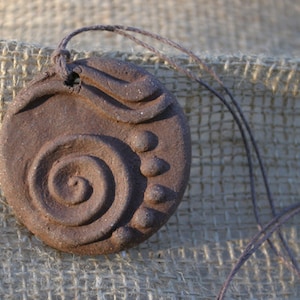 Talisman Tranquility Silence Serenity Clay Pottery Art Object Sculpture Ornament Fathers Day Graduation Gifts for Men Women fired clay