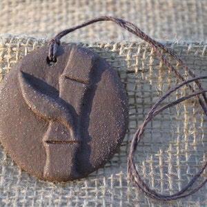 Health Talisman Art Object Longevity Pottery Clay Men Fathers Day Gift Idea Symbol Ornament clay stone brown minimalist masculine get well