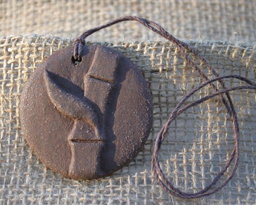 Health Talisman Art Object Longevity Pottery Clay Men Fathers Day Gift Idea Symbol Ornament clay stone brown minimalist masculine get well