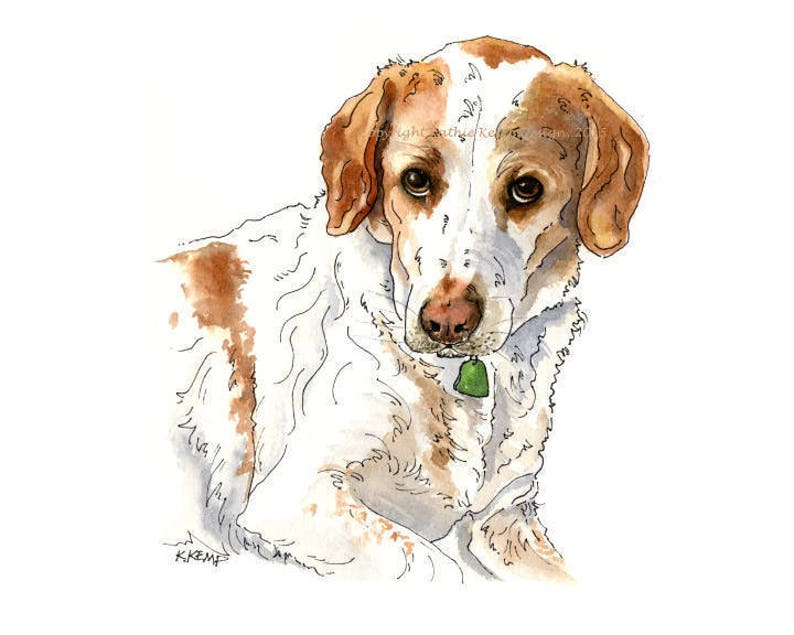 Beagle Water Color Painted style Art Potholder