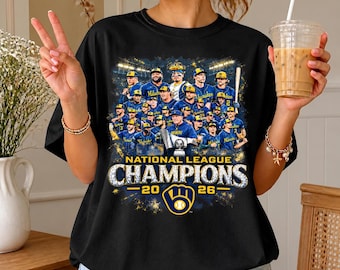 Brewers 2026 National League Champions Shirt, Vintage Baseball Graphic Tee, Retro Washed Brewers T-Shirt, Milwaukee Baseball Fan Gift