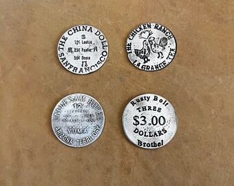 4 Brothel Tokens BBT-4-1 (Collectors Items) Made In The USA