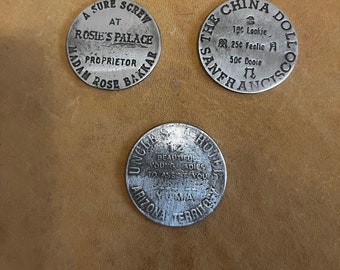 3 Brothel Tokens BBT-3-1 (Collectors Items) Made In The USA