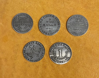 5 Brothel Tokens BBT-5-2 (Collectors Items) Made In The USA