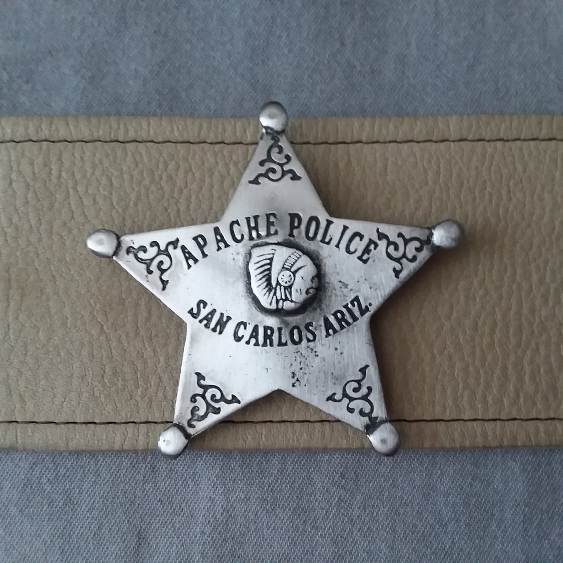 Apache Police San Carlos Reservation Badge Old West Badges Etsy