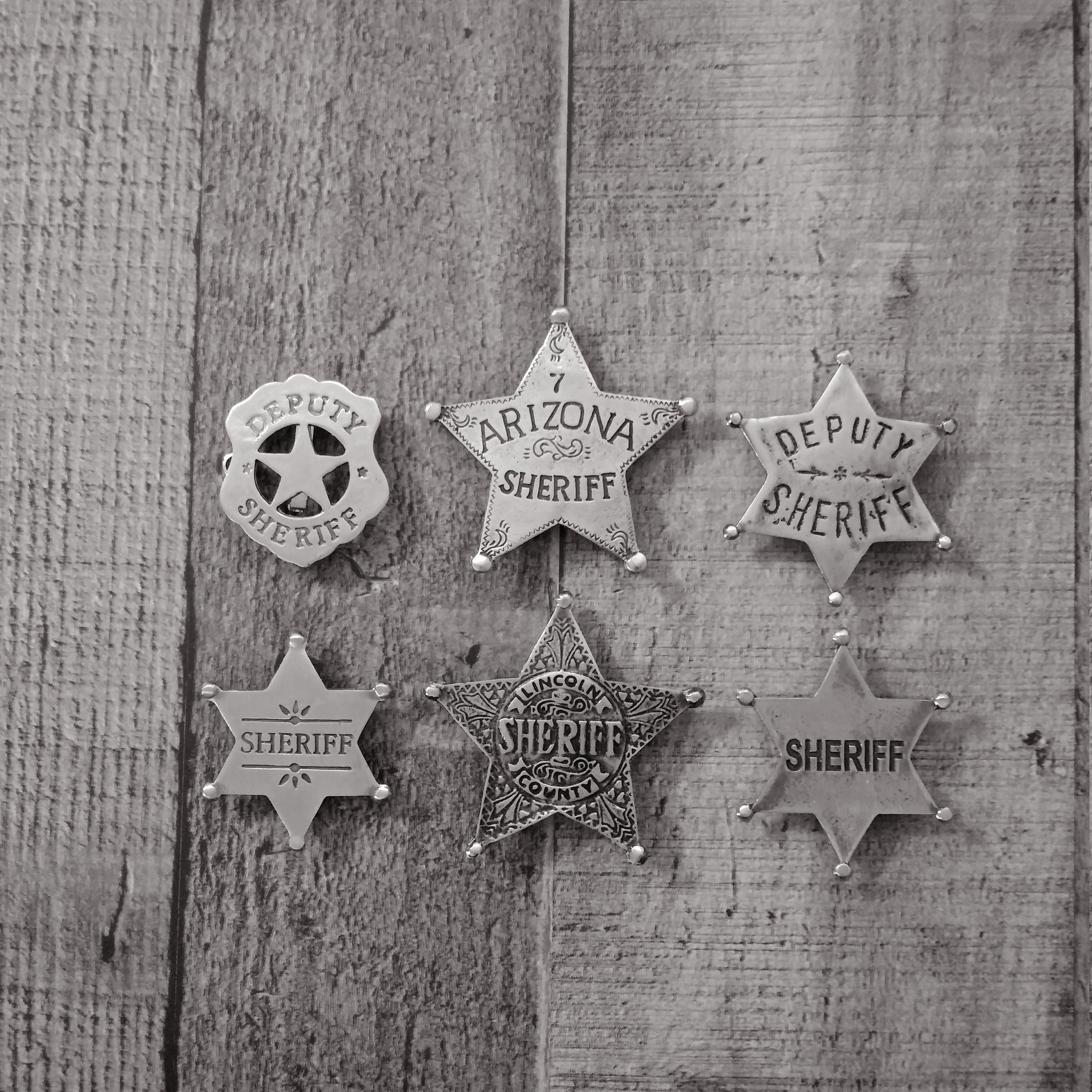 6 Old West Badges the Sheriff Collection hand Made in the | Etsy