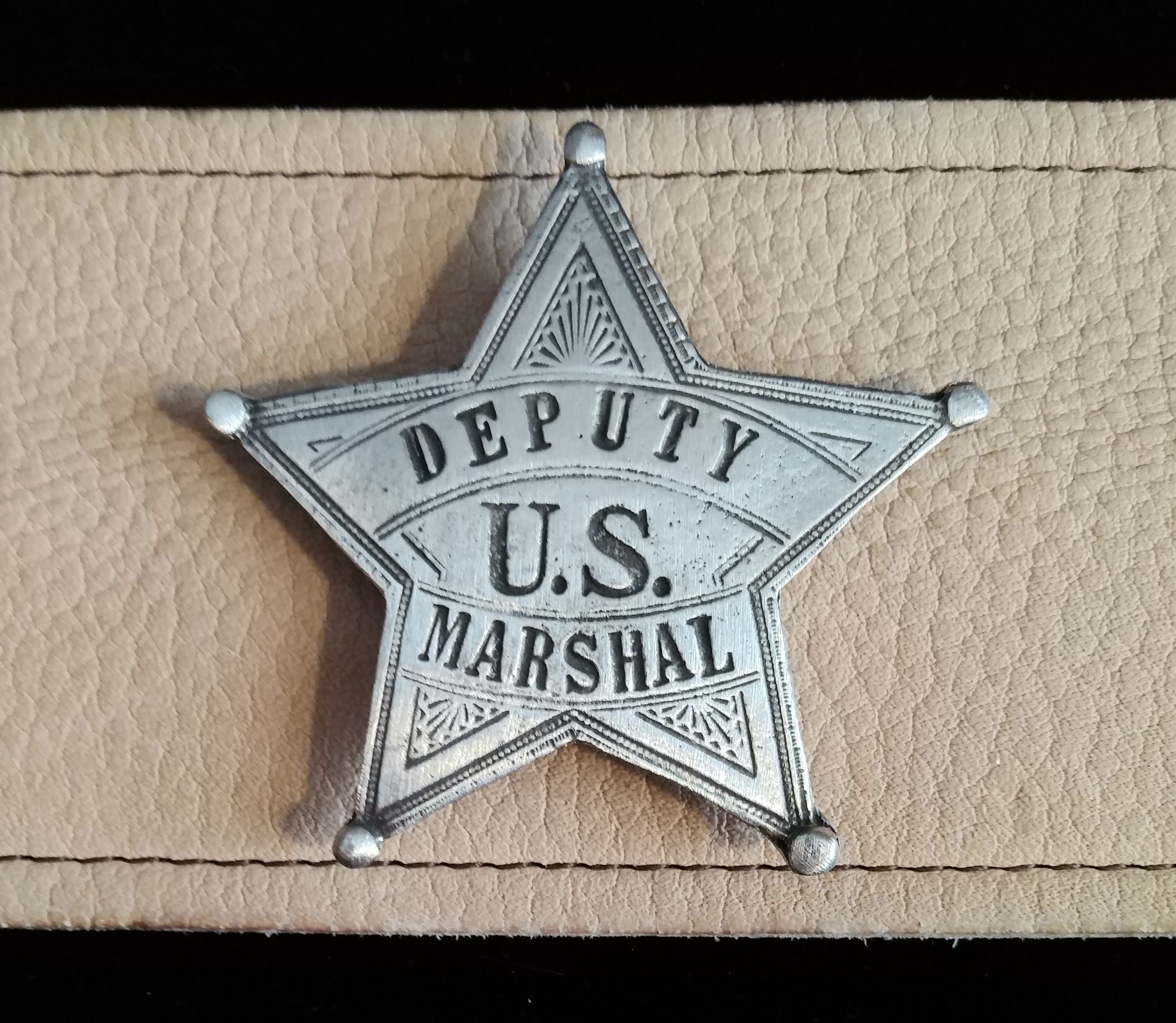 Deputy US Marshall 5 Point Star Badge With Pin Back (made in the
