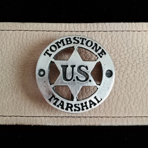 Tombstone U S Marshall Badge  Old West Badges, Wild West Badges (Made In The USA)