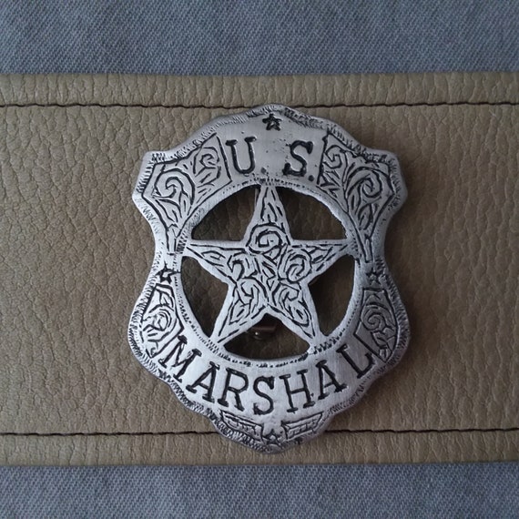 U S Marshal Badge Old West Badges Wild West Badgesmade In Etsy