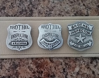 Three Brothel Badges (Made In The USA)