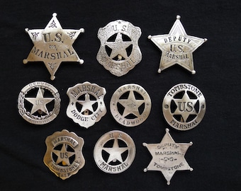10 BADGES The New Marshal Collection  (Made In The USA)