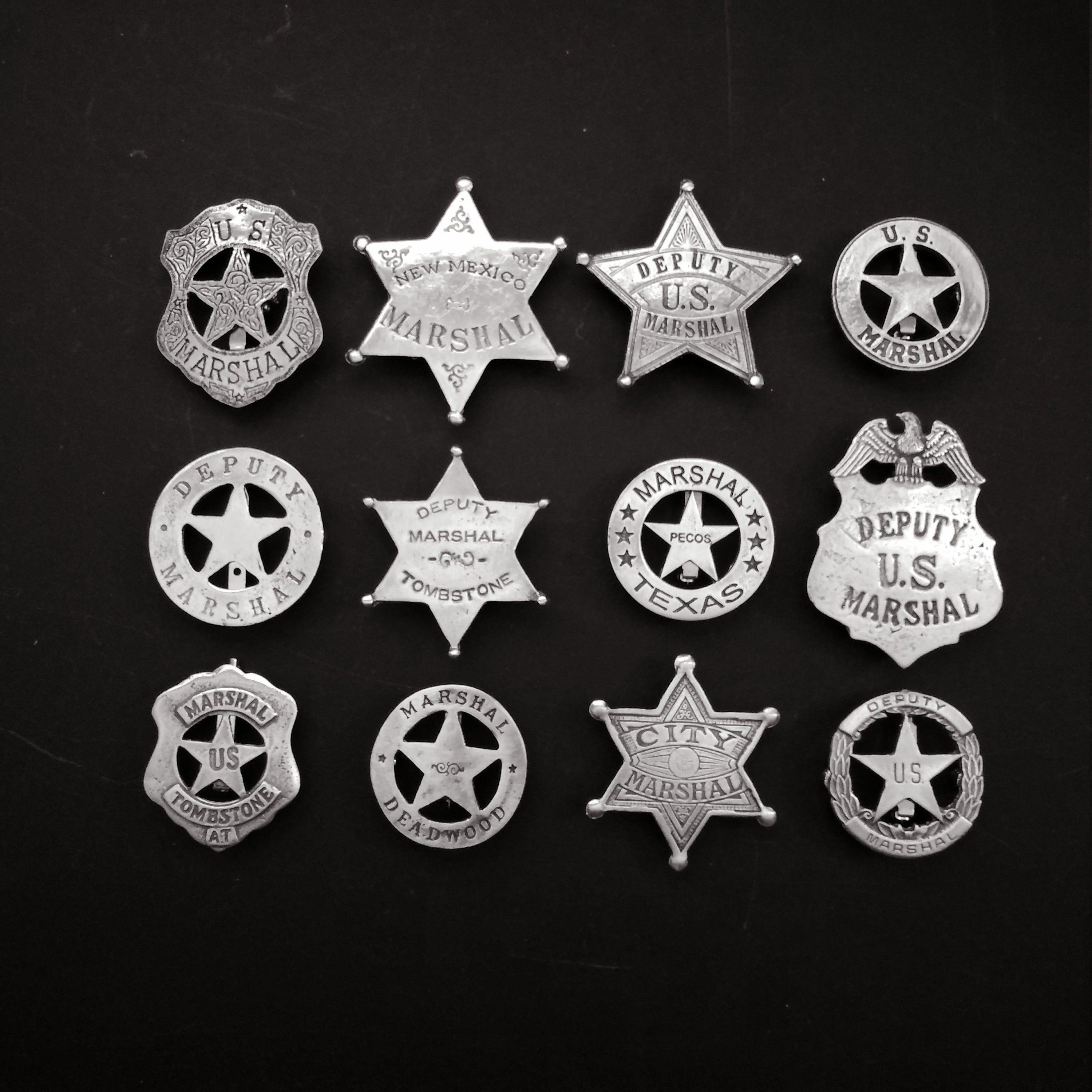 12 BADGES the Marshal Collection made in the USA - Etsy