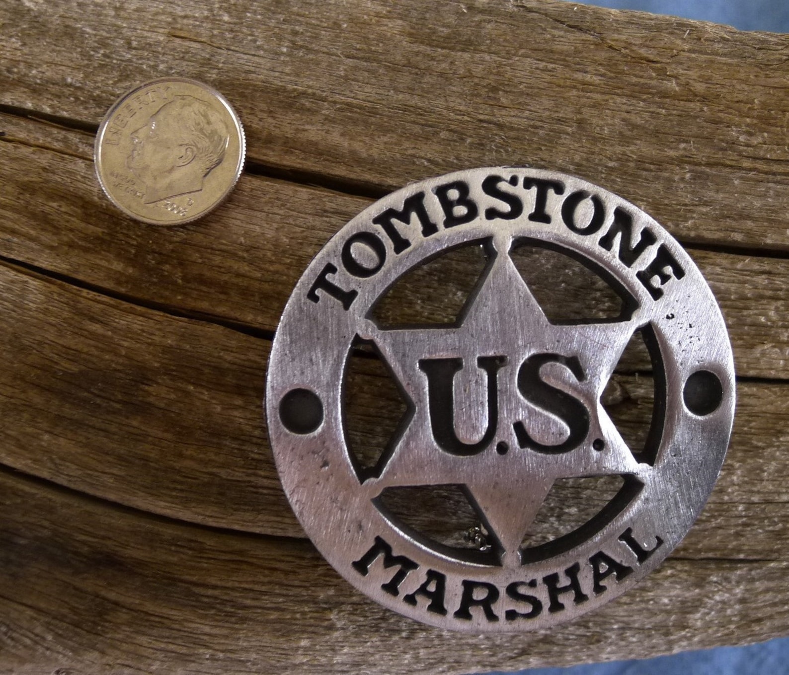 Tombstone U S Marshall Badge Old West Badges Wild West Badges Etsy