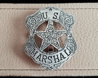 U. S. Marshal Badge, Old West Badges, Wild West Badges (Made In The USA)