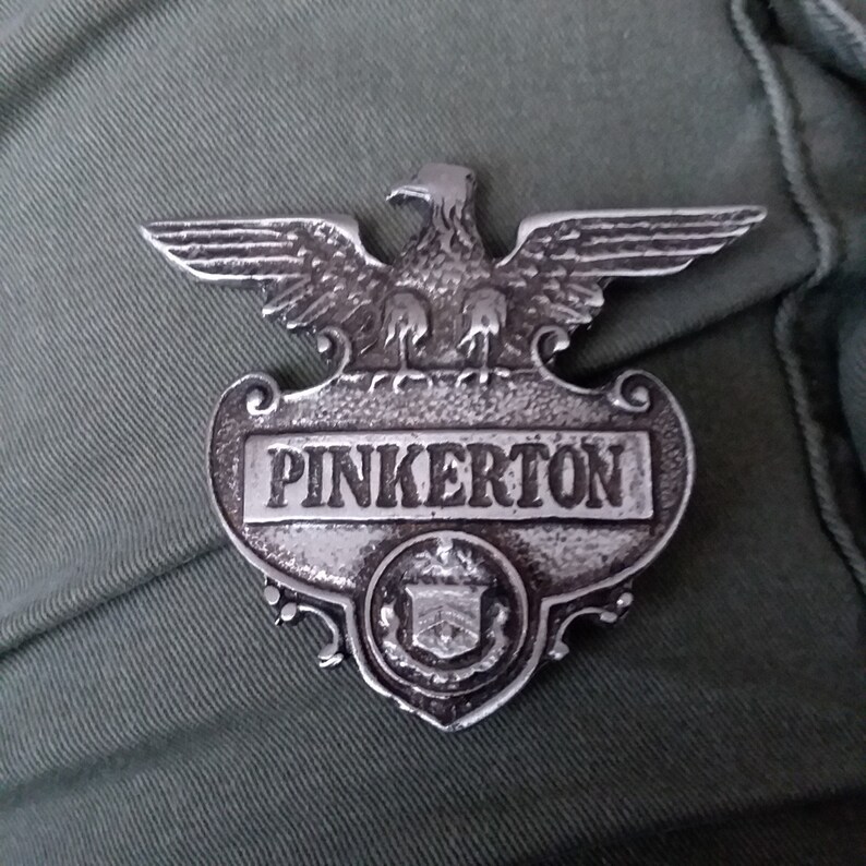 Pinkerton Badge With Pin Back Old West Badges Wild West | Etsy