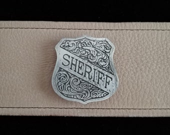 Sheriff Badge with pin back (Made In The USA)