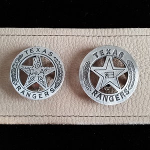 Texas Co. &quot;A&quot;  Badge and Texas Flag  Old West Badges, Wild West Badges (Made In The USA)