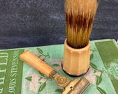 Vintage Schick Razor Men 39 s Safety Razor Injector Style Bakelite Handle 1930s Art Deco Silvertip Badger Hair Shaving Brush Rubberset