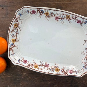 Vintage Ridgways Carlton Transferware Platter: Rustic Farmhouse Kitchen Decor