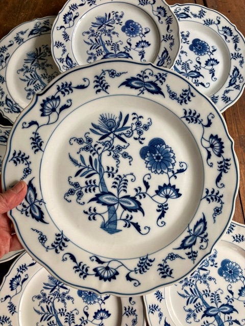 ブルーダニューブ　大皿　26cm 　 8枚セット Blue Danube 8 - Etsy