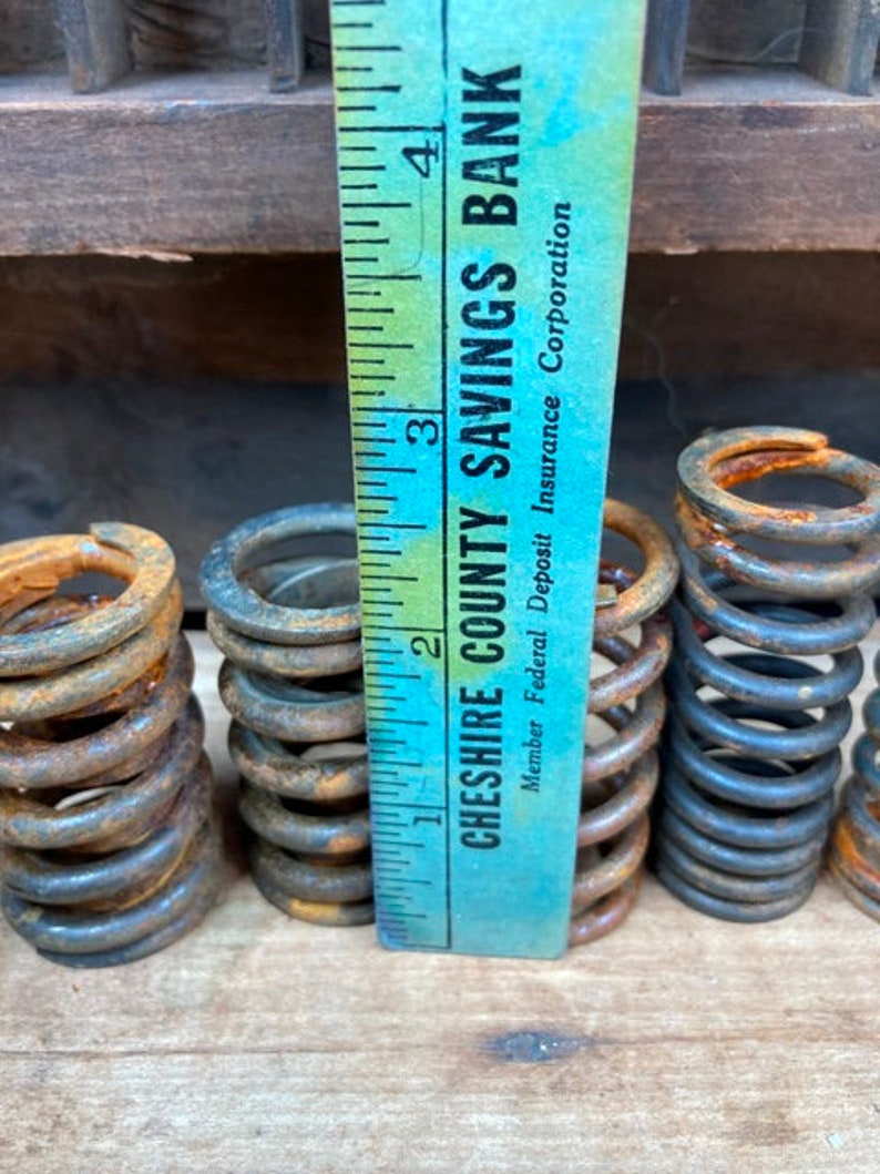 Rustic Metal Springs Primitive Candle Holders Or Rustic Display image 5