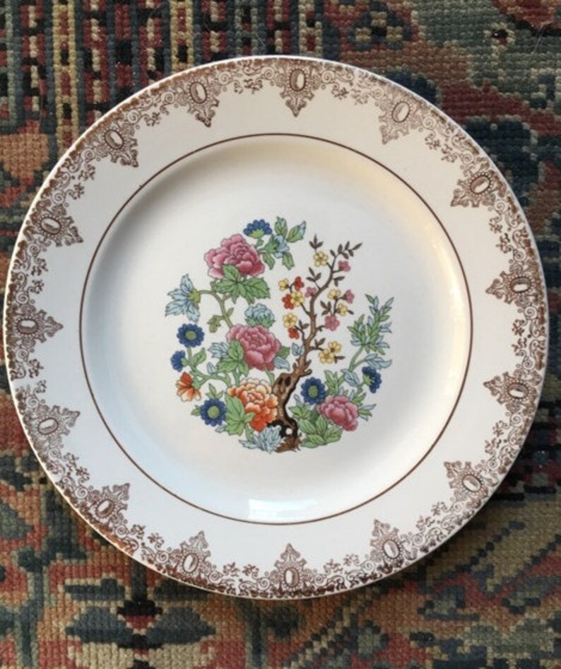 Indian Tree Plates Century by Salem 4 Dinner Plates Festive Etsy