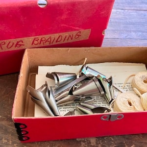 Vintage Rug Braiding Tools: Braidmasters, Thread, Strip Cutter & Manual