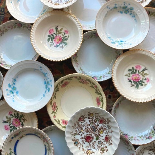 Mismatched Small Berry Bowls YOUR CHOICE Style & Size Regency Rose Summer Spray Johnson Bros Ovington Harker Pottery Staffordshire Bouquet