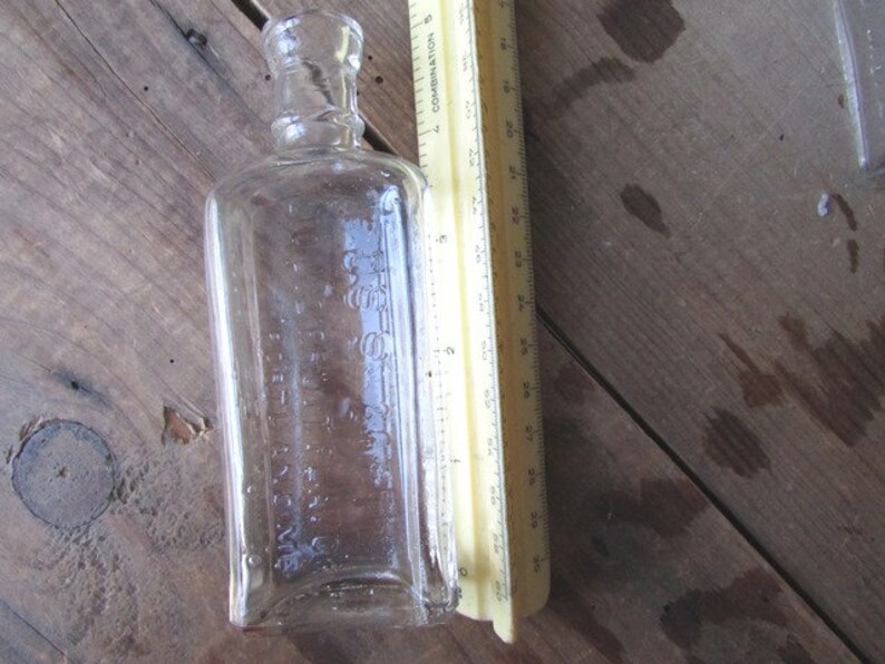 Glass Extract Bottles Vintage Foss's Liquid Fruit Etsy