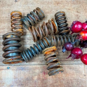 Rustic Metal Springs Primitive Candle Holders Or Rustic Display image 10