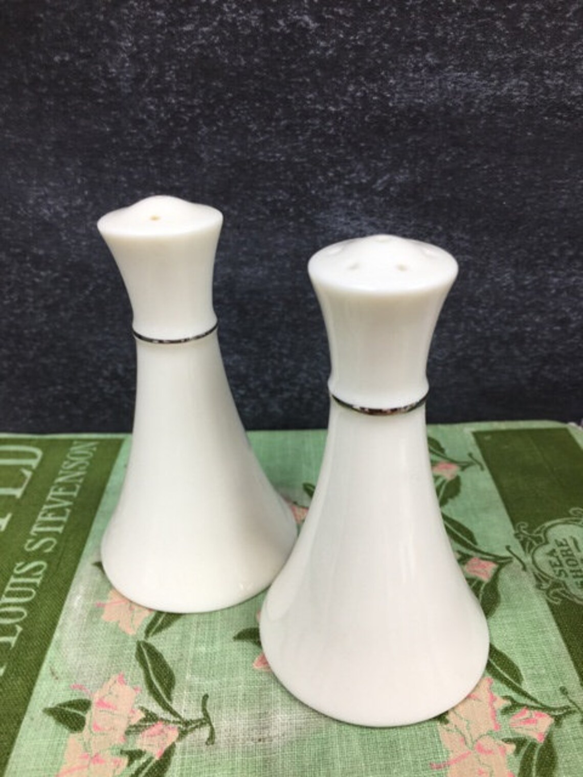 Lenox Salt And Pepper Shakers Set Mid Century Modern Dining Etsy