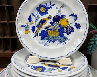 Spode Plate China Blue Bird Pattern YOUR CHOICE! Dinner Salad Dessert Or Bread and Butter Plate Size Plate Farmhouse Kitchen Decor