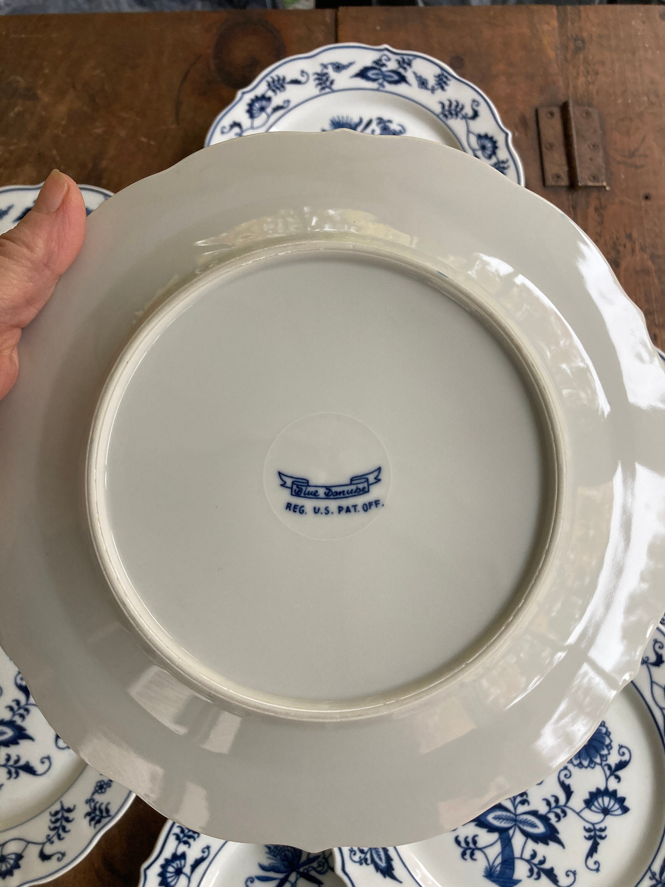 Vintage Blue Danube Luncheon Plate, Meissen Blue Onion Style (sold
